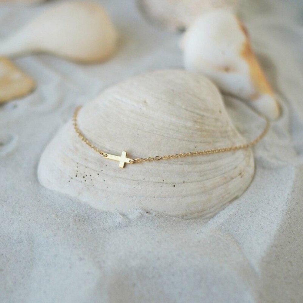 Adjustable Cross Anklet